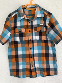 Orange/blue shirt size 146