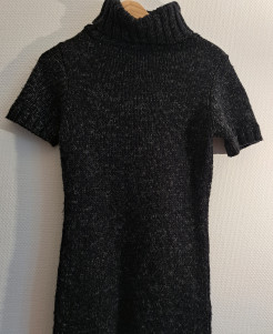 Turtleneck dress with 15% wool