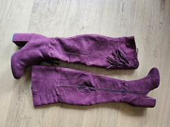 Burgundy thigh boot s38