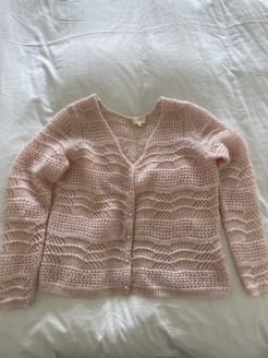 Powder pink Sézane knitted jumper