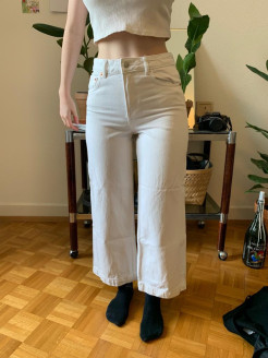 Pantalon jeans blanc droit