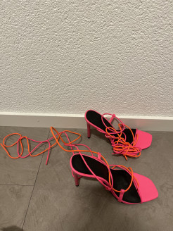 Chaussures à talon Orange-Rose