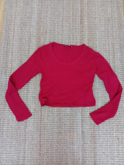 Roter Winterpullover