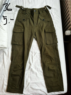 Khaki cargo trousers