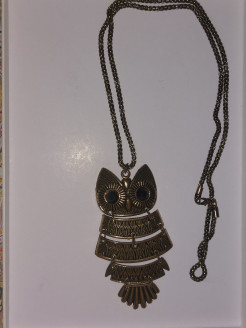 Collier avec pendentif hibou vintage