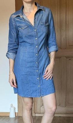 Robe courte jeans