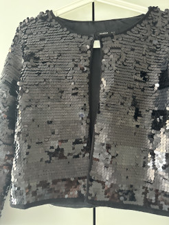 Gilet à paillettes noir