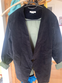 Lovely black jacket in velvet and organic cotton