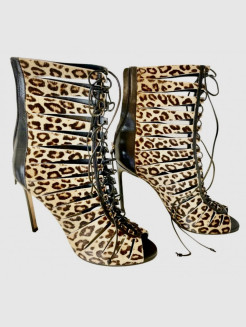 Wunderschönes Paar Francesco Russo Pumps (Leopard) Neu