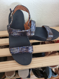 Fitflop-Sandalen in Blau und Silber