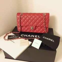 Chanel Classic Sac 2.55 Flap Caviar Rouge Cuir de Caviar Cuir de vachette