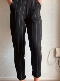 Pantalon rayé noir