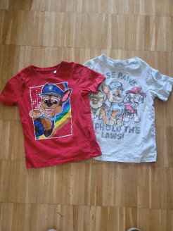 Set of 2 PAW PATROL t-shirts size 116