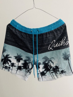 QUICKSILVER BLUE SWIM SHORTS, FOR TEENS, LIKE NEW 80% OFF