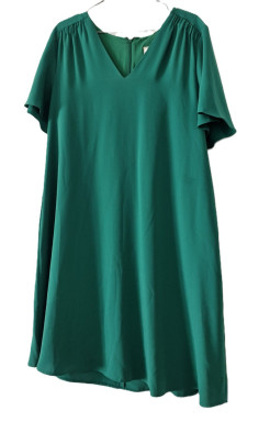 Phase Eight v-neck green A-line short dress (UK 16 /US 12)