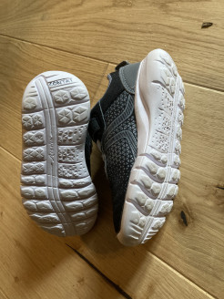 New white sole sports trainers