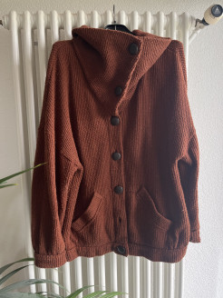 Brown knitted jacket