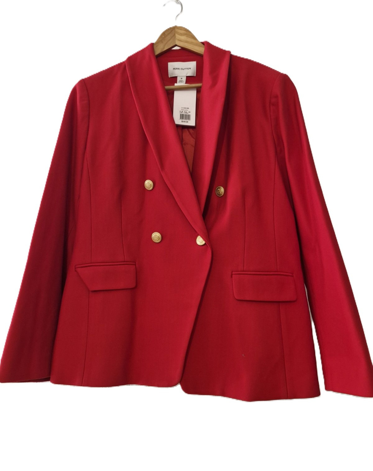 Nouveau Stella Ponte Red Double Breasted blazer (AU 18 / CH 48)