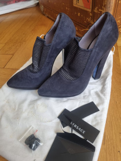 Versace blue high heels