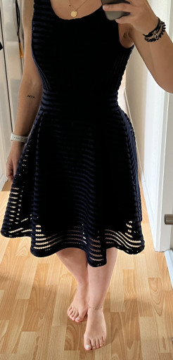 Mittellanges Kleid marineblau