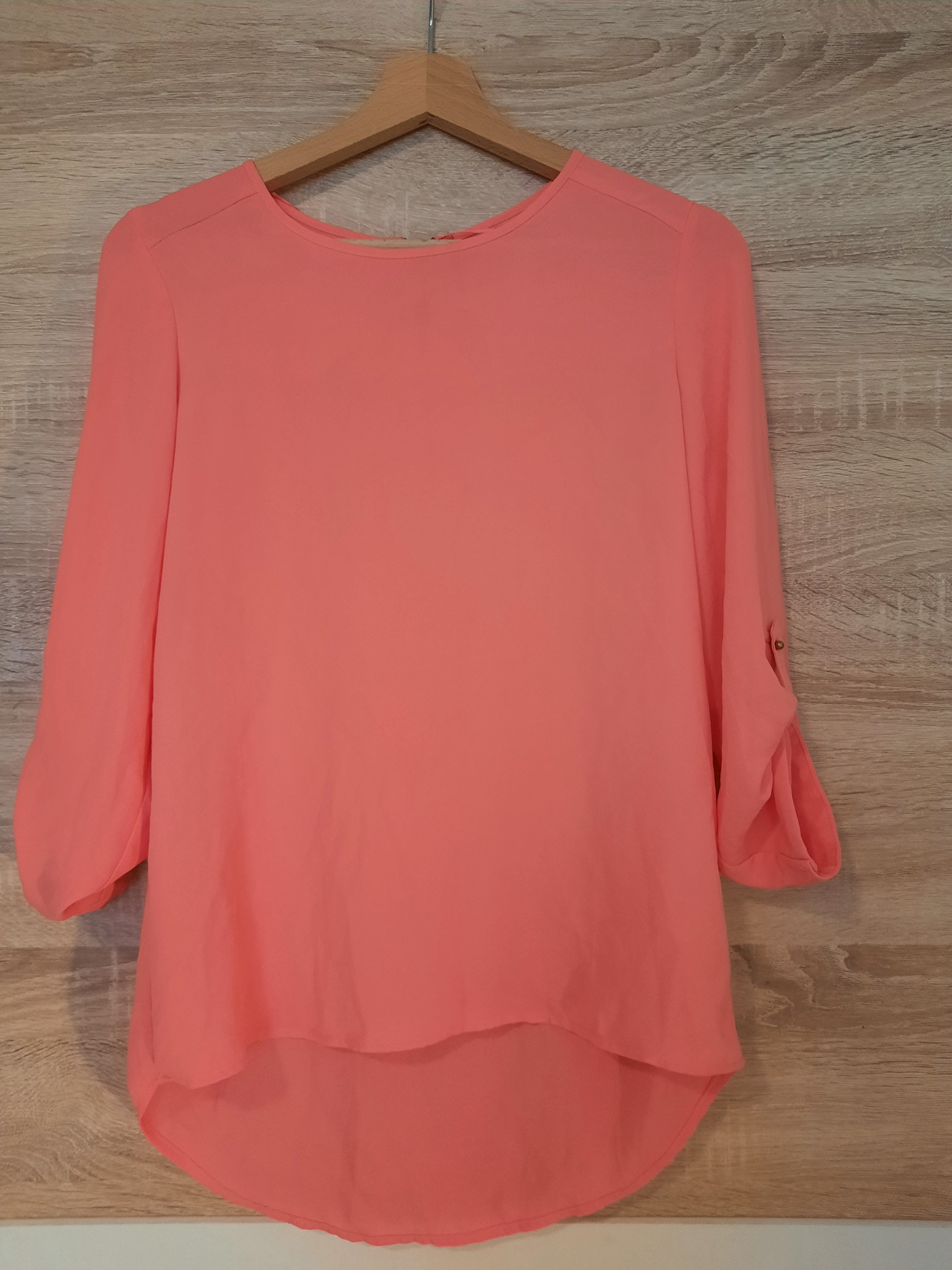 Bluse rosa Koralle Fluor Größe 36.UK8