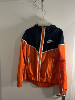Nike Polyester-Jacke in Orange und Blau XS