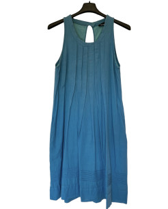 MAX&Co - Ärmelloses Kleid aus türkisfarbener Baumwolle