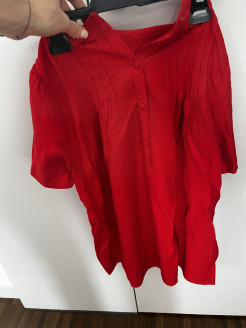 T shirt rouge en coton