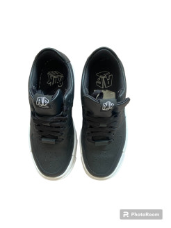 Air Force 1 Leder schwarz