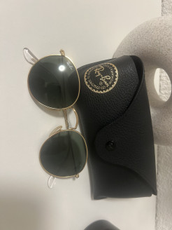 Runde Ray Ban Brille mit Goldrand