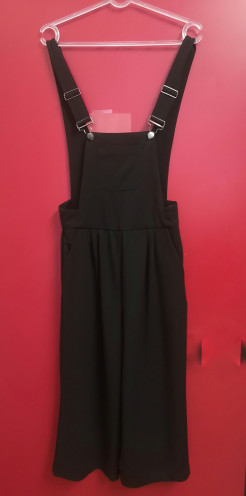 Black trouser-style overalls