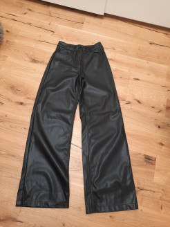 Imitation leather trousers