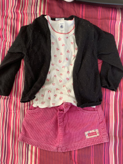 Dress, waistcoat and tee-shirt set