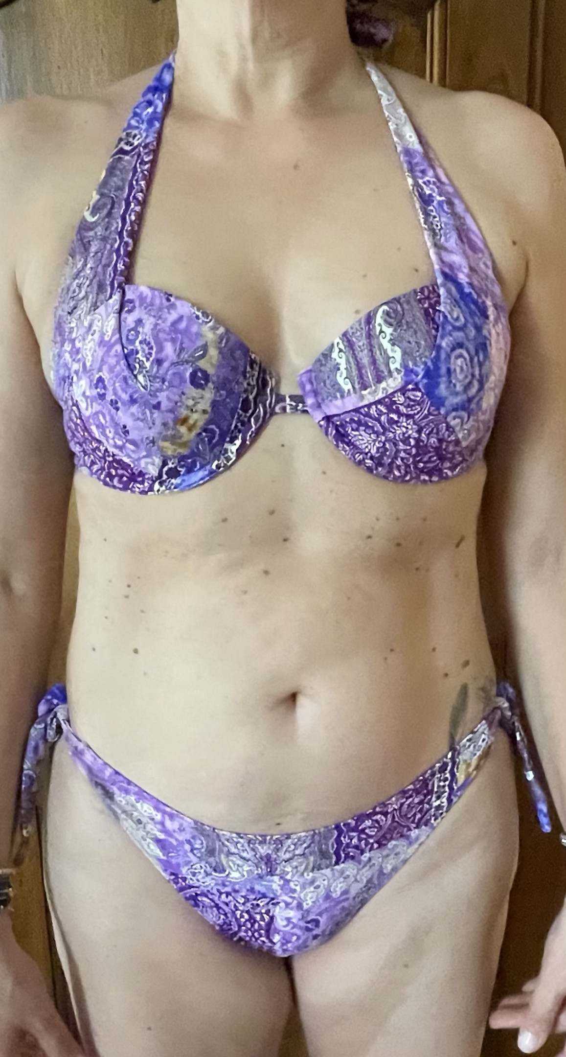 Bikini imprimé lilas