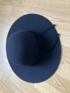 Schwarzer Hut Größe 54