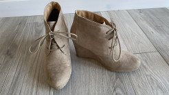 Bottines beige, taille 37