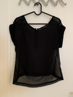 Transparentes schwarzes T-Shirt Größe S von tally weijl