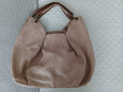 Große GAP-Ledertasche in Beige