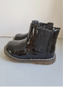 Girls' black patent boots S20 La Redoute