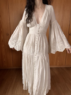 Robe bohème avec détails en dentelle