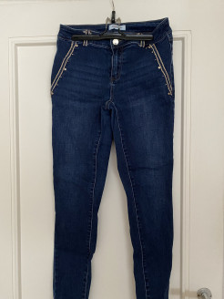 Jeans Morgan skinny  bleu foncé