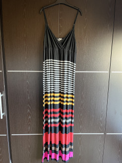 Robe longue rayée