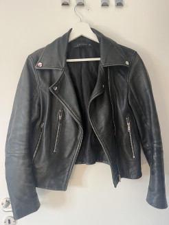 Black leather jacket