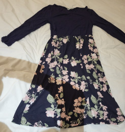 Anna field midi-length dress with floral skirt