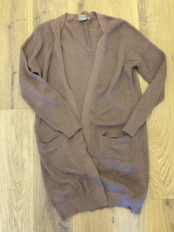 Mauve mid-length cardigan
