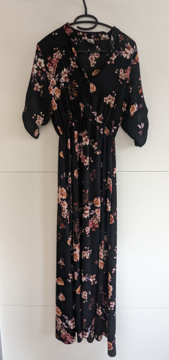 Robe longue motif à fleurs 