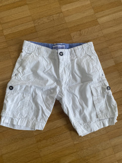 Short cargo blanc