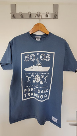 Nautisches blaues T-Shirt aus Port Isaac