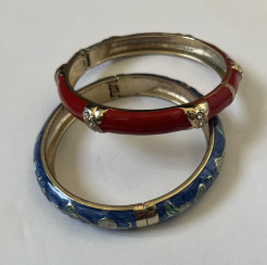 Set of two hinge bangle/bracelet