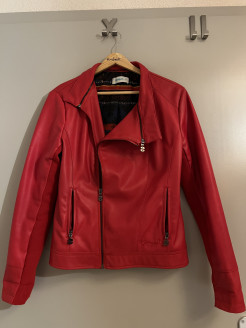 Red leather jacket